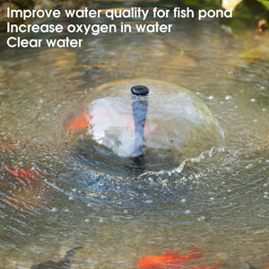 Improve water quality for fish pond, increase oxygen in water, clear water