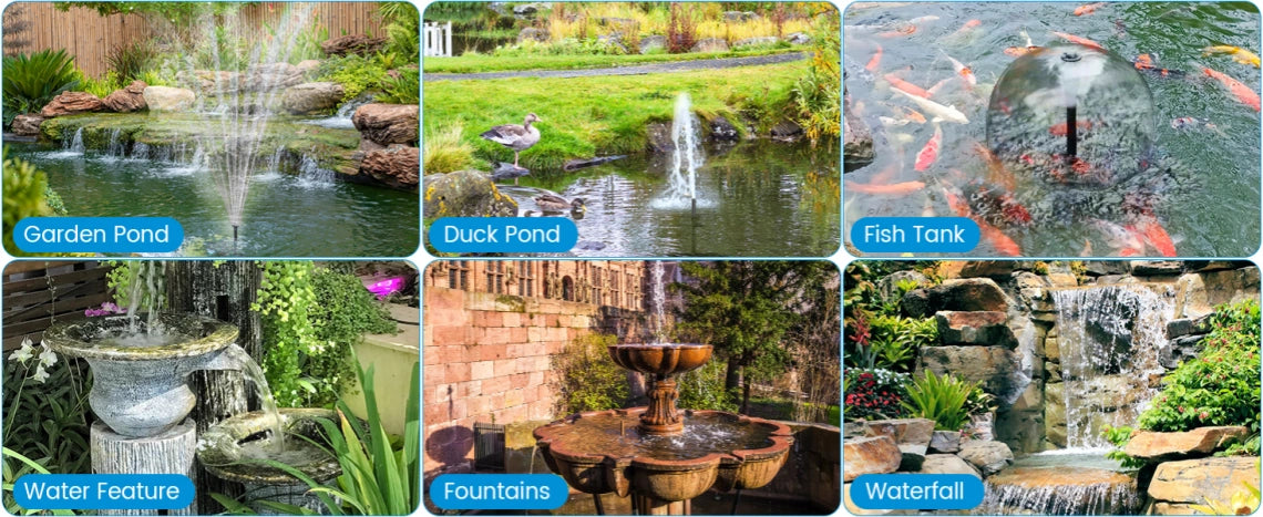 Different water features supported
