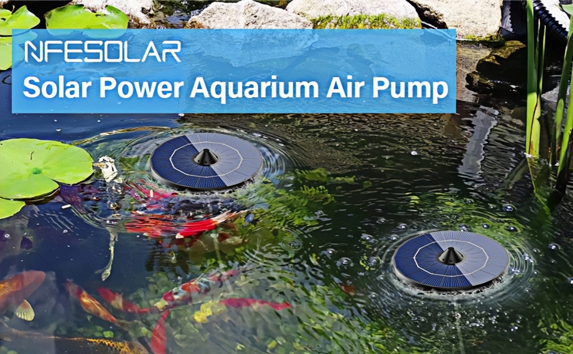 Solar-powered garden pond