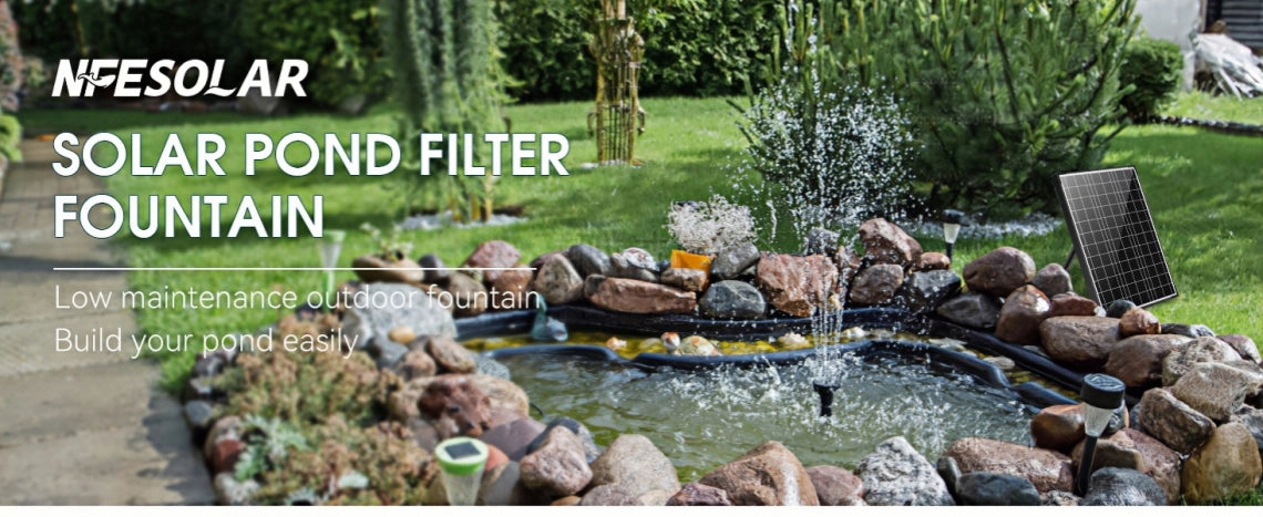 Solar Pond Filter Fountain